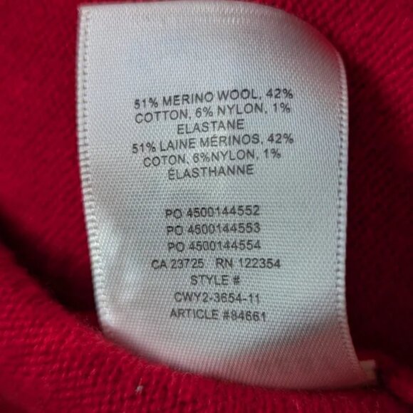 Sunday Best v-neck sweater red women's size 2XS - Picture 5 of 5